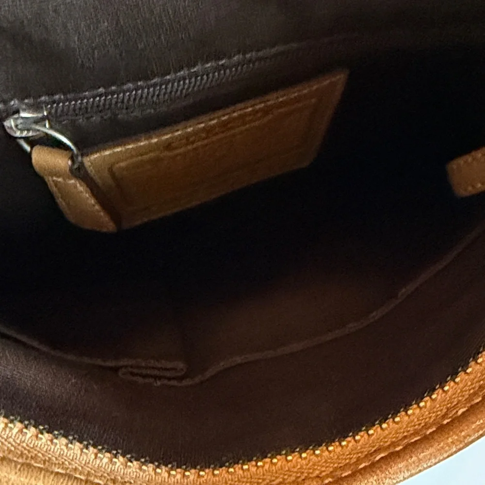 Coach Brown and Tan Signature Shoulder Bag - Picture 6 of 6